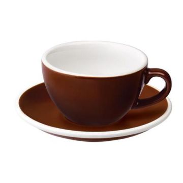 Loveramics Egg Cappuccino-Tasse und Untertasse (200ml) braun