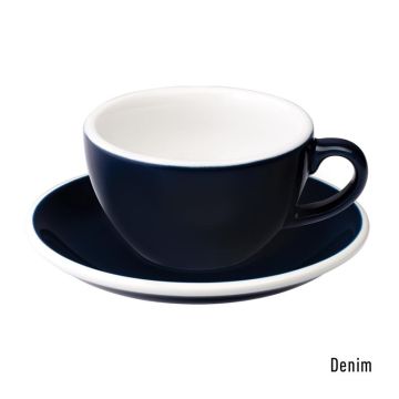 Loveramics Egg Cappuccino-Tasse und Untertasse (200ml) denim