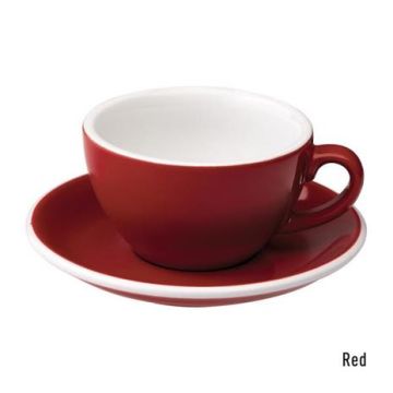 Loveramics Egg Cappuccino-Tasse und Untertasse (200ml) rot