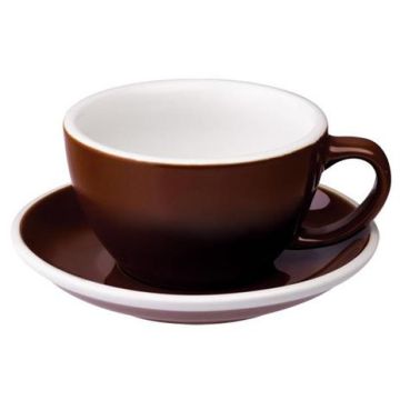 Loveramics Egg Milchkaffee-Tasse und Untertasse (300ml) braun