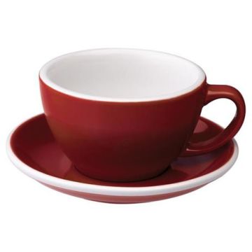 Loveramics Egg Milchkaffee-Tasse und Untertasse (300ml) rot