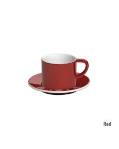Loveramics Bond Cappuccino-Tasse und Untertasse (150ml) rot