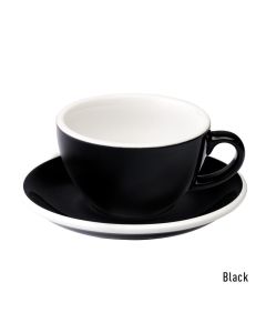 Loveramics Egg Cappuccino-Tasse und Untertasse (200ml) schwarz