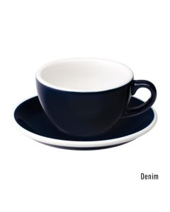 Loveramics Egg Cappuccino-Tasse und Untertasse (200ml) denim