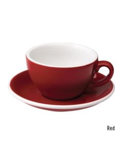 Loveramics Egg Cappuccino-Tasse und Untertasse (200ml) rot
