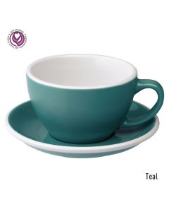 Loveramics Egg Milchkaffee-Tasse und Untertasse (300ml) blaugrün