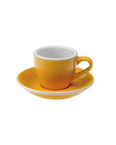 Loveramics Egg Espresso-Tasse und Untertasse (80ml) gelb
